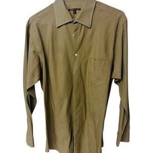 Bcbg Men’s Olive Green Khaki  Shirt size xl 32-33